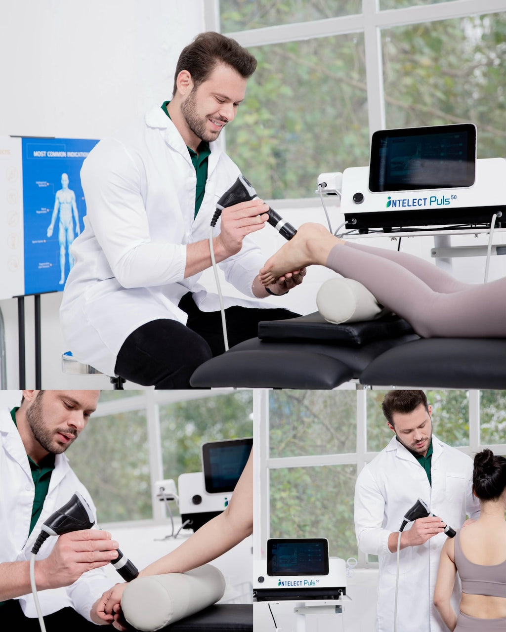 10bar Shockwave Physical Therapy Device 2in 1 Multifunctional Spine Pain Relief Muscle Relax