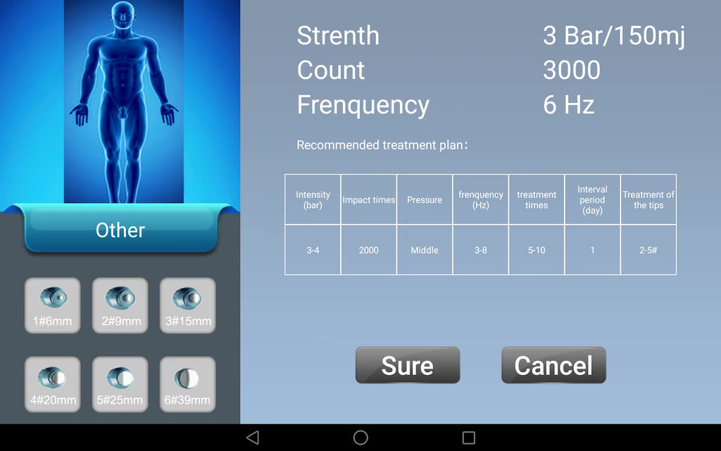 Extracorporeal Medical Radial Shockwave Therapy Machine for Pain Relief ED Treatment