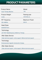 Muscle Pain Relief Tissue Physiotherapy Tecar Cet Ret 448khz Cellulite Removal Slimming Machine