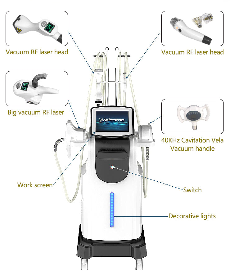 VelaShape Cavitation Vacuum RF Rolling Loss Weight Body Massage Slimming Machine