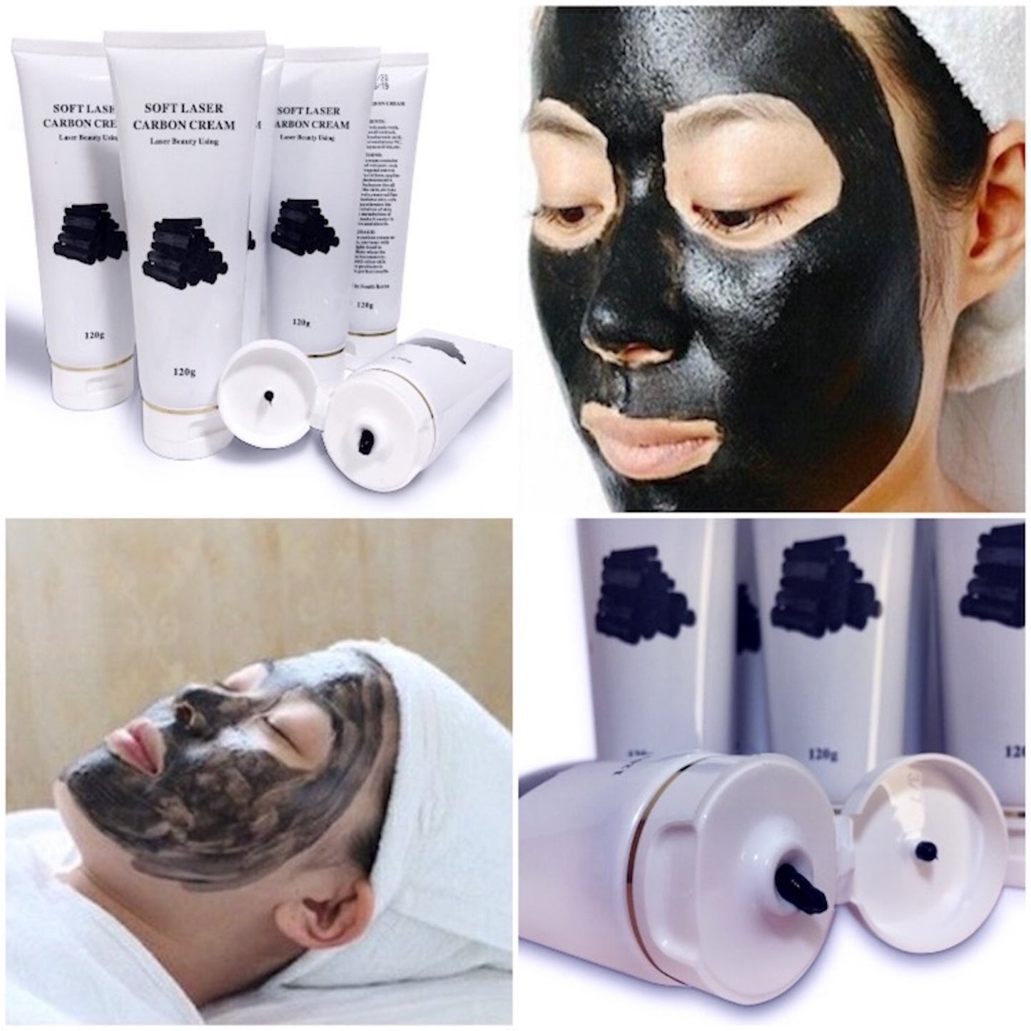 Carbon Peel Facial Treatment Laser Machine  Black Doll Skin Facial Care Carbon Cream